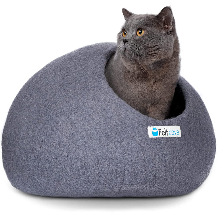 Feltcave Medium Cat Cave Bed - Cute Cat Bed Cave Handcrafted From Flawless  Merino Wool - Snuggly Cat Caves For Indoor Cats - Respected As The Premium 